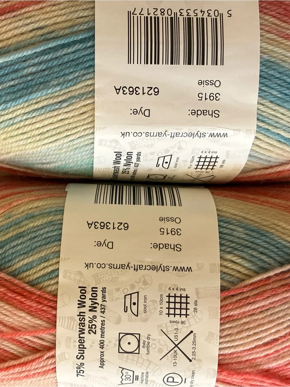 Stylecraft All Stars Multicolor Baby Yarn - Pastel Rainbow